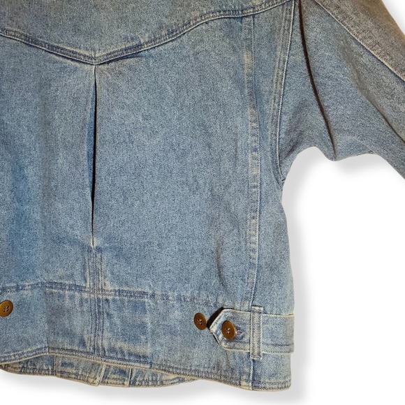 Vintage Together! Jean Jacket 80s Lace Crochet Cottagecore - Picture 8 of 10